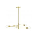 Livex Lighting 45865-91 Bannister 5-lumières 300W Laiton satiné Lustre