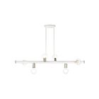Livex Lighting 45866-04 Bannister 6-lumières 360W Blanc avec accents en nickel brossé Lustre