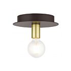 Livex Lighting Hillview 45871-07 1-Lumière 40W Bronze Plafonnier