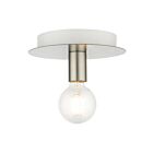 Livex Lighting Hillview 45871-91 1-Lumière 40W Nickel brossé Plafonnier