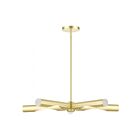 Livex Lighting 45915-46 Acra 5-lumières 200W Laiton satiné Lustre