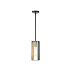 Livex Lighting 45951-14 Soma 1-Lumière 60W Noir texturé avec accents en nickel brossé Suspendu
