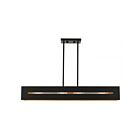 Livex Lighting 45957-14 Soma 4-lumières 240W Noir texturé avec accents en nickel brossé Lustre