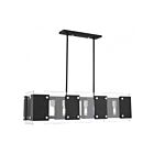 Livex Lighting 45997-04 Barcelona 8-lumières 480W Noir avec accents en nickel brossé Lustre