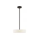 Livex Lighting 46033-07 Venlo 4-Lumières 160W Bronze avec accents en laiton antique Suspendu