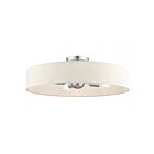Livex Lighting Venlo 46038-91 4-Lumières 160W Nickel brossé Plafonnier Semi Encastré