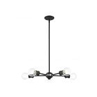 Livex Lighting 46135-76 Lansdale 5-lumières 300W Gris scandinave avec accents en nickel brossé Lustre