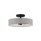 Livex Lighting Elmhurst 46147-04 4-Lumières 160W Noir Plafonnier Semi Encastré