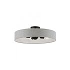 Livex Lighting Elmhurst 46148-04 4-Lumières 160W Noir Plafonnier Semi Encastré