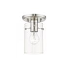 Livex Lighting Munich 46150-91 1-Lumière 60W Nickel brossé Plafonnier