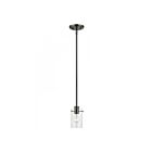 Livex Lighting 46151-46 Munich 1-Lumière 60W Chrome noir Suspendu
