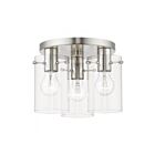 Livex Lighting Munich 46154-91 3-Lumières 120W Nickel brossé Plafonnier