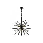 Livex Lighting 46175-68 Tribeca 7-lumières 420W Noir brillant avec accents en laiton poli Lustre
