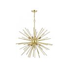 Livex Lighting 46176-33 Tribeca 9-lumières 540W Or doux avec accents en laiton poli Lustre
