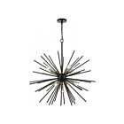 Livex Lighting 46177-68 Tribeca 9-lumières 540W Noir brillant avec accents en laiton poli Lustre