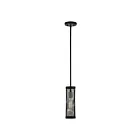 Livex Lighting 46211-04 Industro 1-Lumière 100W Noir avec accents en nickel brossé Suspendu