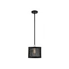 Livex Lighting 46212-04 Industro 1-Lumière 100W Noir avec accents en nickel brossé Suspendu