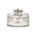 Livex Lighting Industro 46217-91 2-Lumières 120W Nickel brossé Plafonnier Semi Encastré