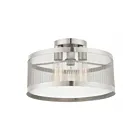 Livex Lighting Industro 46218-91 3-Lumières 180W Nickel brossé Plafonnier Semi Encastré