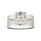 Livex Lighting Industro 46219-91 3-Lumières 180W Nickel brossé Plafonnier Semi Encastré