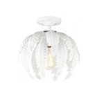 Livex Lighting Acanthus 46231-60 1-Lumière 60W Blanc antique Plafonnier Semi Encastré