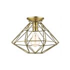 Livex Lighting Knox 46248-01 1-Lumière 60W Laiton antique Plafonnier