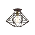 Livex Lighting Knox 46248-07 1-Lumière 60W Bronze Plafonnier