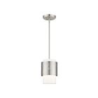 Livex Lighting 46259-91 Noria 1-Lumière 40W Nickel brossé Suspendu