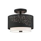 Livex Lighting Noria 46267-04 2-Lumières 80W Noir Plafonnier Semi Encastré