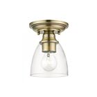 Livex Lighting Montgomery 46331-01 1-Lumière 100W Laiton antique Plafonnier Semi Encastré