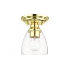 Livex Lighting Montgomery 46331-02 1-Lumière 100W Laiton poli Plafonnier Semi Encastré