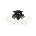 Livex Lighting Montgomery 46339-04 3-Lumières 300W Noir Plafonnier Semi Encastré