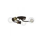 Livex Lighting Bromley 46383-07 3-Lumières 120W Bronze avec accents de laiton antique Plafonnier