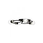 Livex Lighting Bromley 46384-04 4-Lumières 160W Noir avec accents de nickel brossé Plafonnier