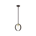 Livex Lighting 46411-07 Modesto 1-Lumière 60W Bronze avec accents en laiton satiné Suspendu