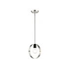 Livex Lighting 46411-91 Modesto 1-Lumière 60W Nickel brossé avec accents noirs Suspendu