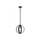 Livex Lighting 46413-04 Modesto 1-Lumière 60W Noir avec accents en nickel brossé Suspendu