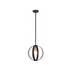Livex Lighting 46413-07 Modesto 1-Lumière 60W Bronze avec accents en laiton satiné Suspendu