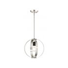 Livex Lighting 46413-91 Modesto 1-Lumière 60W Nickel brossé avec accents noirs Suspendu