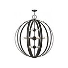 Livex Lighting 46418-07 Modesto 16-lumières 960W Noir avec accents en nickel brossé Lustre