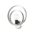 Livex Lighting Modesto 46422-91 60W 1-Lumière Nickel brossé avec accents noirs Applique Murale
