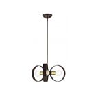 Livex Lighting 46423-07 Modesto 3-lumières 180W Bronze avec accents en laiton satiné Lustre