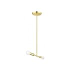 Livex Lighting 46432-12 Blairwood 1-Lumière 40W Laiton satiné avec accents en laiton poli Suspendu