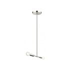 Livex Lighting 46432-91 Blairwood 1-Lumière 40W Nickel brossé avec accents en nickel poli Suspendu