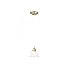 Livex Lighting 46480-01 Moreland 1-Lumière 60W Laiton antique Suspendu