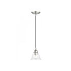 Livex Lighting 46480-91 Moreland 1-Lumière 60W Nickel brossé Suspendu