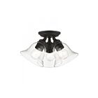 Livex Lighting Moreland 46489-04 3-Lumières 120W Noir Plafonnier Semi Encastré