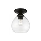 Livex Lighting Catania 46500-04 1-Lumière 60W Noir Plafonnier Semi Encastré