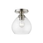 Livex Lighting Catania 46500-91 1-Lumière 60W Nickel brossé Plafonnier Semi Encastré