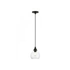 Livex Lighting 46501-04 Catania 1-Lumière 60W Noir avec accents en nickel brossé Suspendu